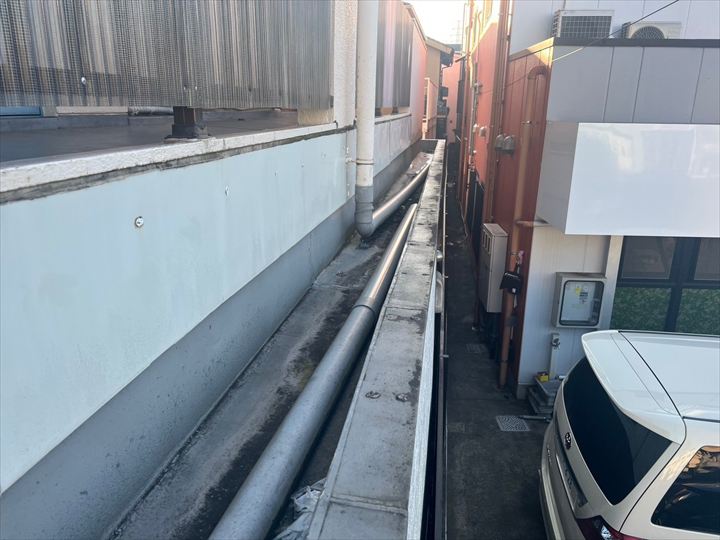 外周通路の排水状況