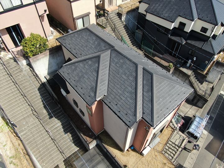 上空から見た屋根全体