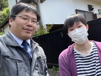 工事後お客様の顔写真