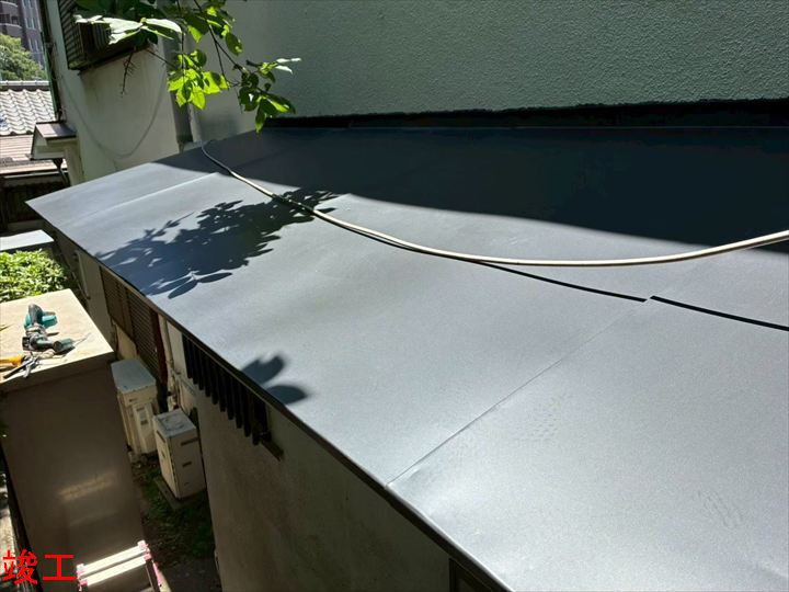 庇工事の完成状況