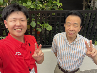 工事後お客様の顔写真