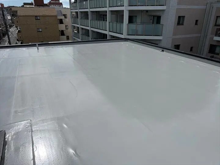 防水工事が施されている陸屋根