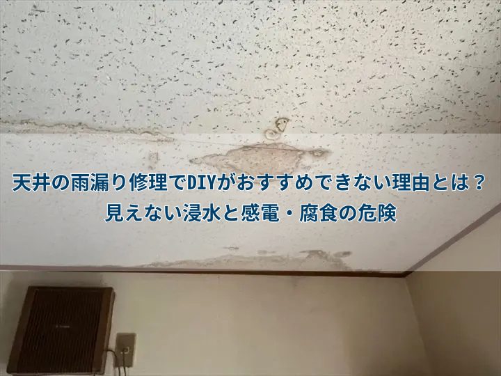 天井の雨漏り修理でDIYがおすすめできない理由とは？見えない浸水と感電・腐食の危険
