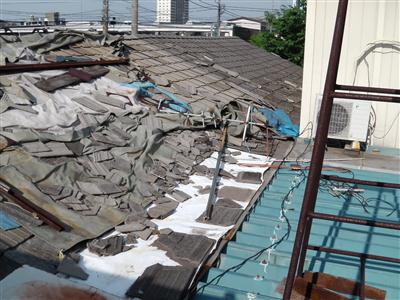 屋根の様々な台風被害