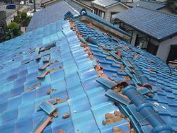 横浜市瀬谷区にてアパートの瓦屋根葺き替え工事