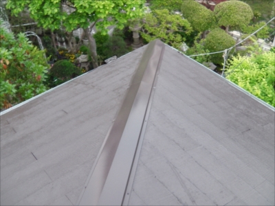 横浜市金沢区金沢文庫｜棟板金の脳天ビスからの雨漏り
