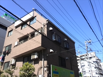 南区のマンション、雨樋点検
