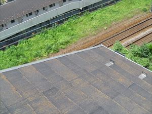 磯子区で棟板金交換と屋根塗装