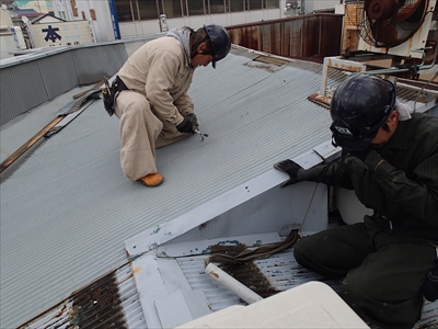 屋根工事｜波板トタン　葺き替え工事｜雨漏り被害　横浜市保土ケ谷区